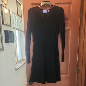 Simply Vera Vera Wang Black Long Sleeve Sweater Dress